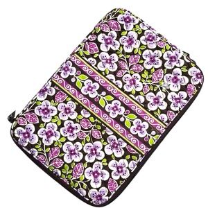 Vera Bradley Plum Petals Quilted Zip Laptop Sleeve Protective Cover Retired Rare